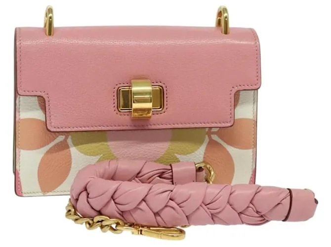 Borsa a mano Miu Miu in pelle 2 vie rosa oro Auth 123374 D'oro