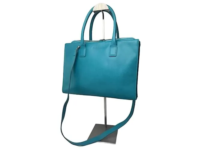 Borsa in pelle vintage Jil Sander 2 vie turchese Beige