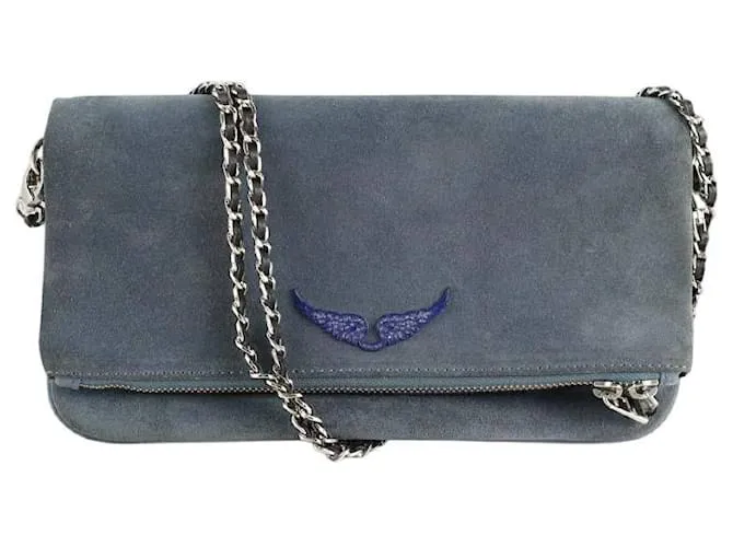 Zadig & Voltaire Borsa a mano in suede blu