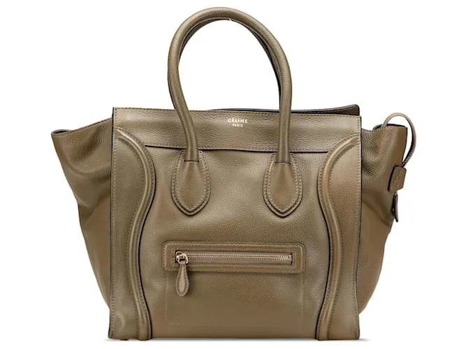 Luggage Céline Borsa da viaggio Celine Brown Mini in pelle di vitello Marrone Cachi