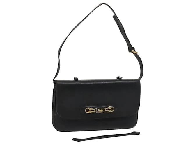 Céline Borsa a Spalla CELINE in Pelle Blu Navy Oro Auth 123900 D'oro