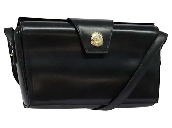Céline Borsa a Spalla CELINE in Pelle Nera Oro Auth 123041 Nero D'oro