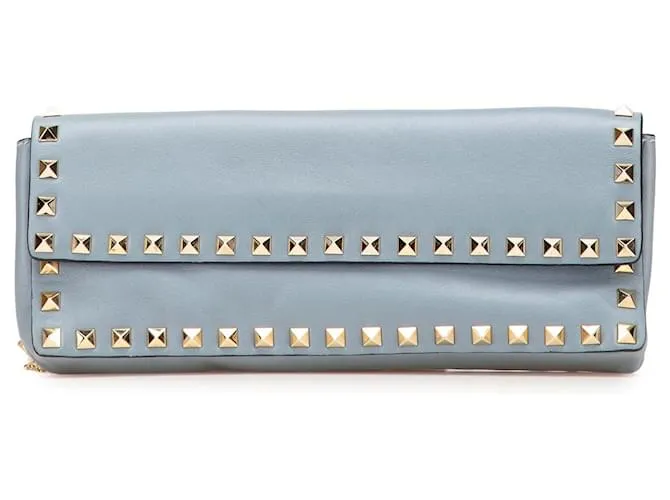 Clutch Bangle Rockstud in Nappa Blu Valentino Blu chiaro