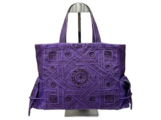 Borsa in cotone Tamasha Issey Miyake vintage viola Porpora
