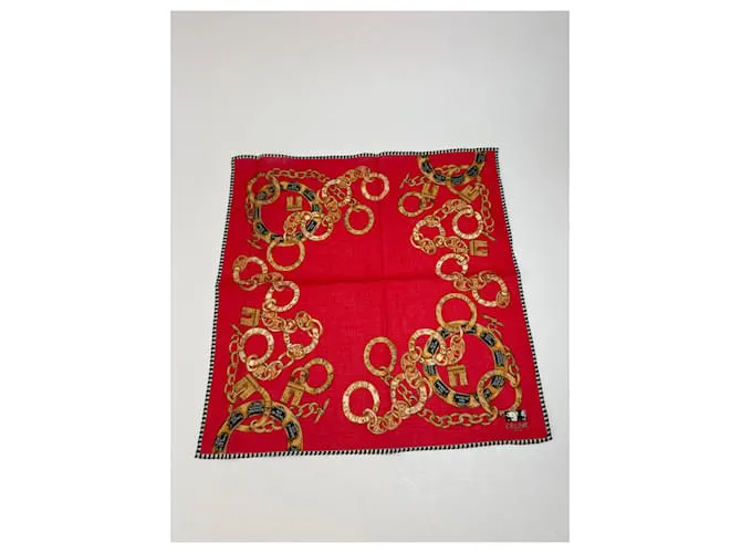 Céline Sciarpa vintage Celine Rosso