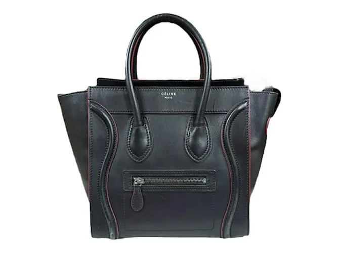 Céline Borsa a mano micro Luggage di Celine Nero Rosso