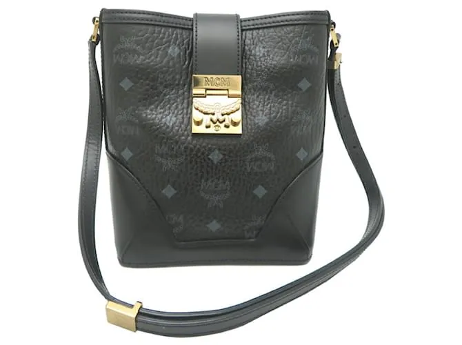 Borsa a Spalla MCM Visetos da Donna Nero