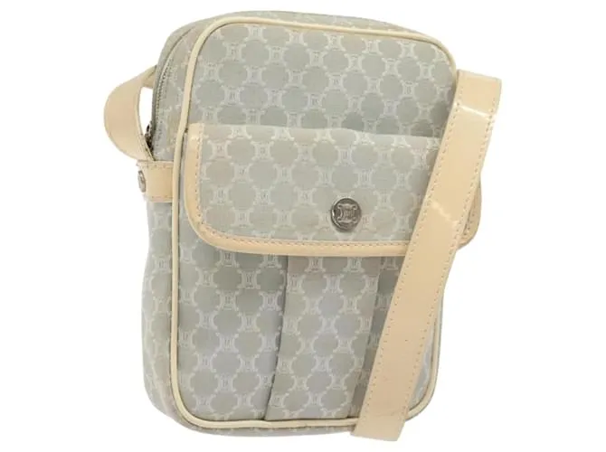 Céline Borsa a spalla in tela Macadam CELINE azzurro chiaro argento Auth 123219 Blu chiaro