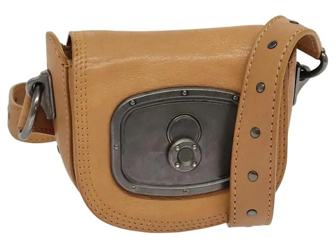 Céline Borsa a spalla in pelle beige Auth bs26145