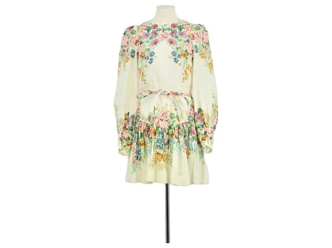 Zimmermann Abito bianco in lino