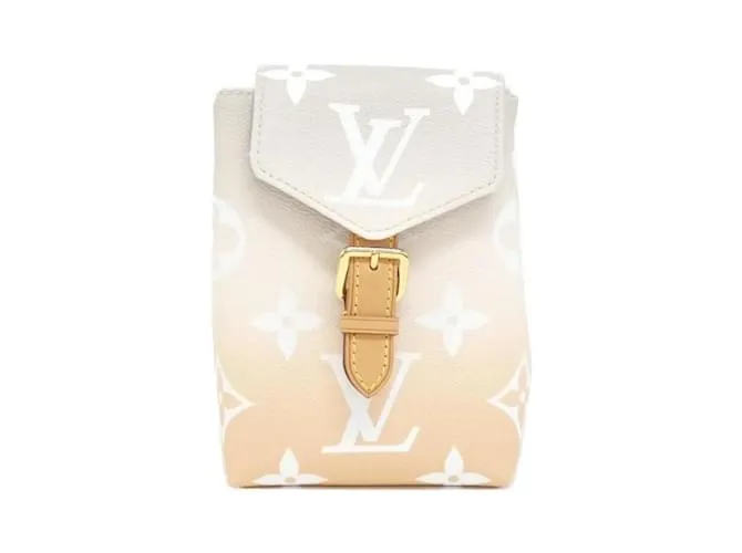 Zaino Tiny Louis Vuitton a bordo piscina Bianco Beige