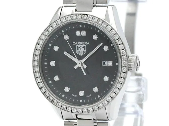 TAG HEUER Carrera Orologio da Donna al Quarzo in Acciaio Inossidabile con Diamanti WV1412