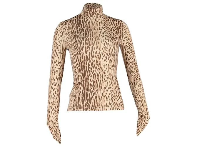 Zimmermann Top in maglia a corpo con stampa animale in poliestere Zimmerman Spionaggio Stampa python