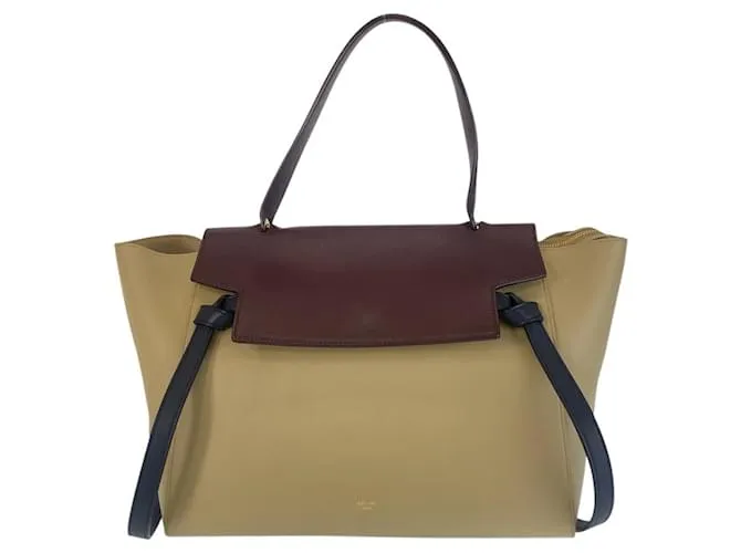 Céline Borsa a cintura in pelle Celine beige bordeaux Marrone