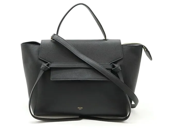 Céline Borsa a cintura in pelle Celine 2 in 1 176103 Nero