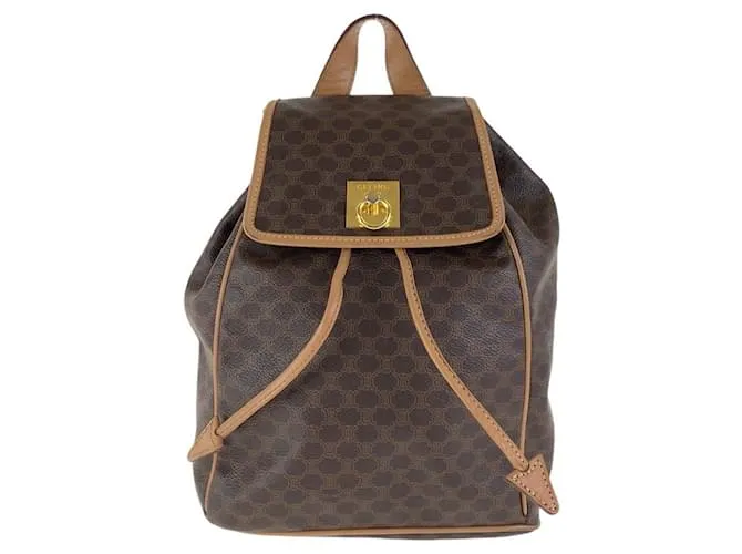 Céline Zaino in pelle PVC Macadam marrone vintage Celine