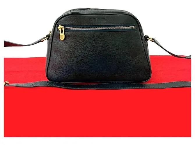 Céline Borsa a spalla in pelle Celine Trionf Blu