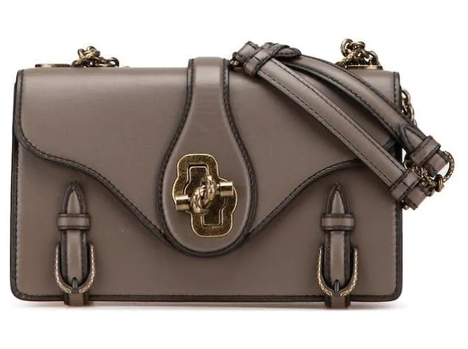 Borsa 2 in 1 in pelle Intrecciato Turnlock di Bottega Veneta Grigio