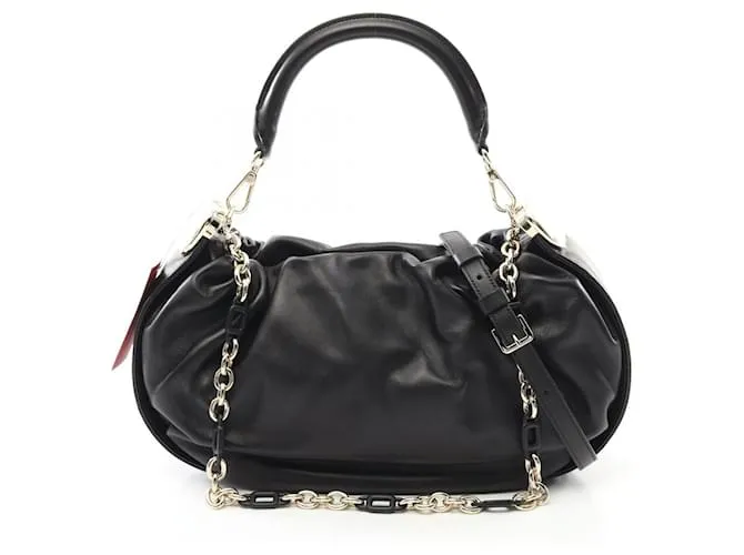 Borsa hobo in pelle Roger Vivier 2 in 1 Borsa a spalla RBWAOGS0300YDRB999 Nero