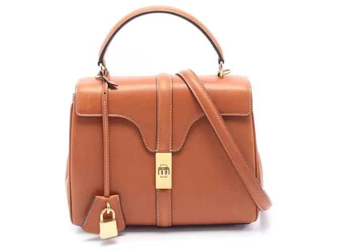 Céline Borsa a mano in pelle Celine 16 Small 188003BF903TN Metallico Bronzo