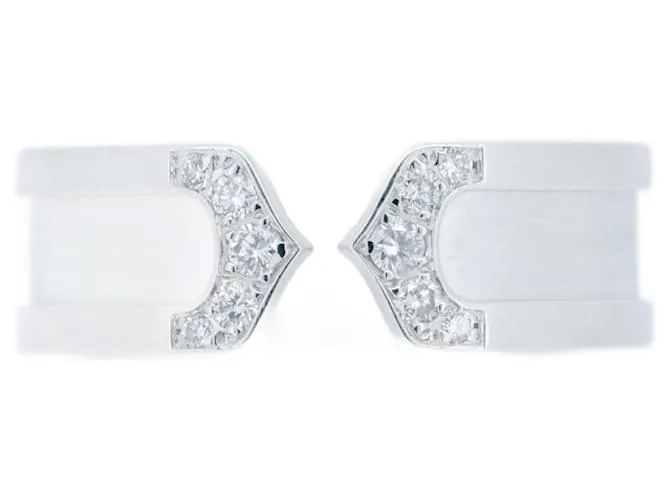 Anello Cartier C2 Au750 con diamante misura 11 Argento Metallico