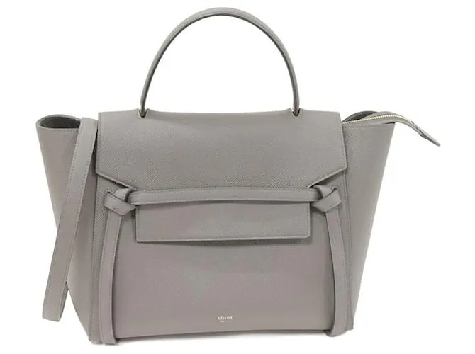 Céline Borsa a cintura in pelle di vitello grana Celine borsa 2 in 1 grigia Grigio