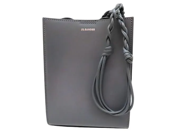 Borsa a spalla in pelle Tangle Small di Jil Sander Grigio