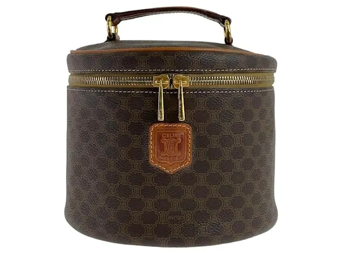 Céline Borsa a mano in PVC/Pelle Celine Macadam 407999 Metallico Bronzo