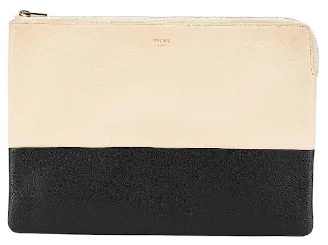 Céline Borsa a mano bicolore in pelle Celine Marrone Beige