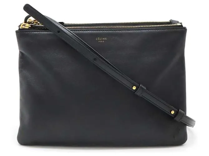 Céline Borsa a spalla 2 in 1 Celine in pelle di agnello 171453 Nero
