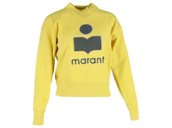 Maglione Moby con collo alto Isabel Marant in cotone giallo
