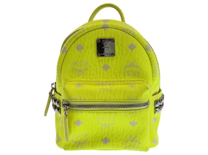 Zaino in pelle MCM Visetos Giallo