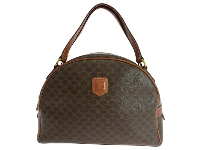 Céline Borsa a mano 2 in 1 in PVC/Leather Celine Macadam M95 Marrone