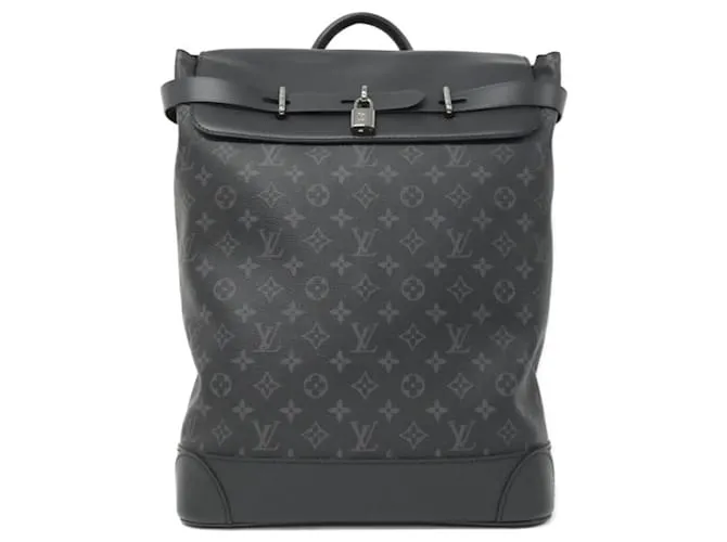 Zaino Steamer Monogram Eclipse Louis Vuitton Nero Monogramma