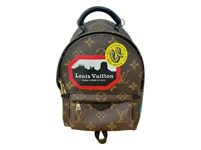Zaino mini Palm Springs World Tour Monogram M42971 di Louis Vuitton Marrone Monogramma