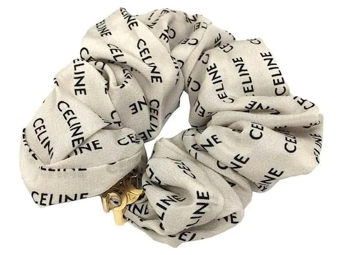 Céline Scrunchie in seta Celine in beige