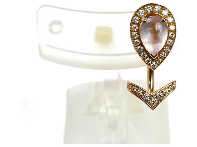 Orecchini a bottone in diamante Josephine Aigrette in oro rosa 18K di Chaumet