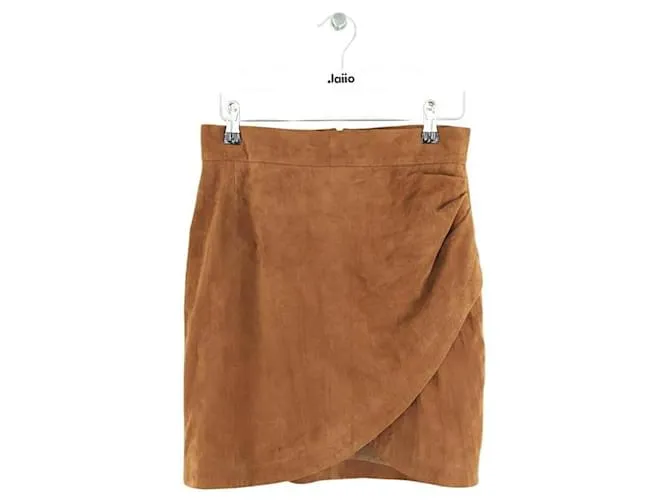 Zadig & Voltaire Mini gonna in suede marrone