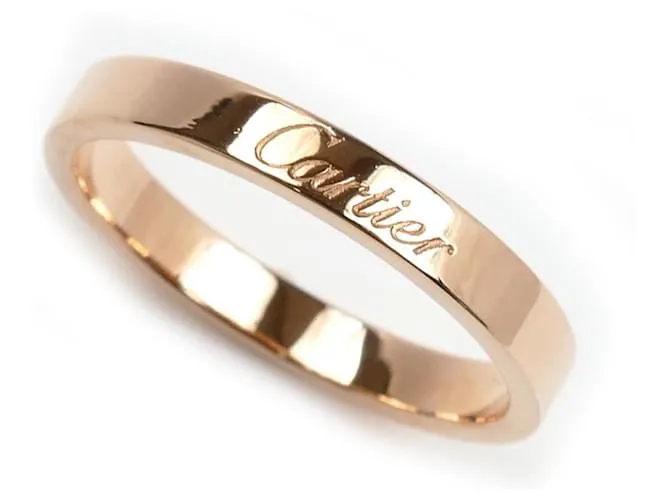Anello a fascia inciso in oro rosa 18K Cartier