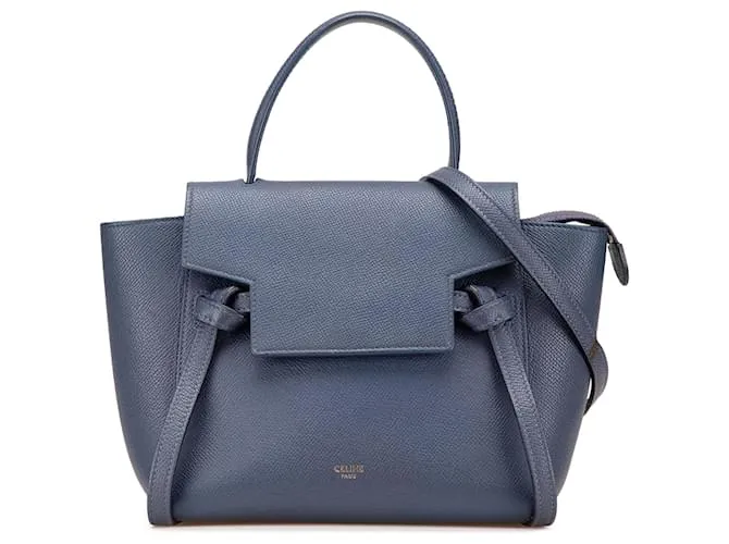 Céline Belt bag in pelle di vitello grana nano Celine Blue