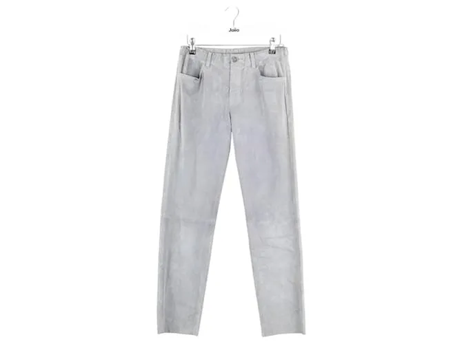 Stouls Pantaloni dritti in suede grigio