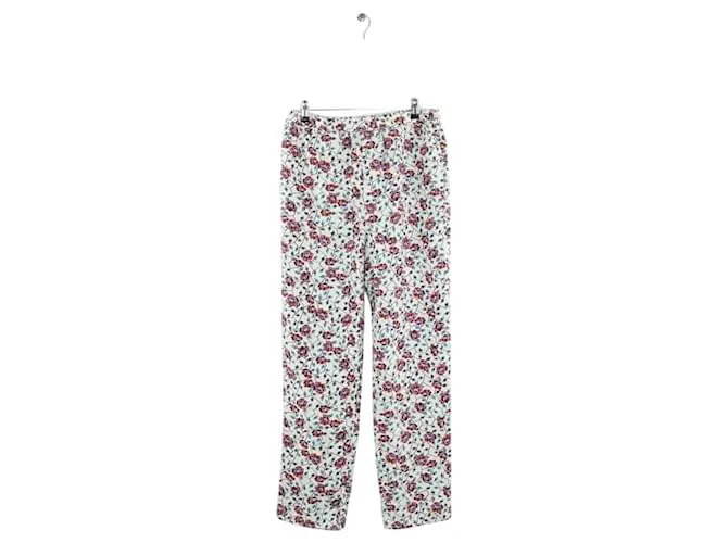 Isabel Marant Pantaloni dritti in seta multicolore