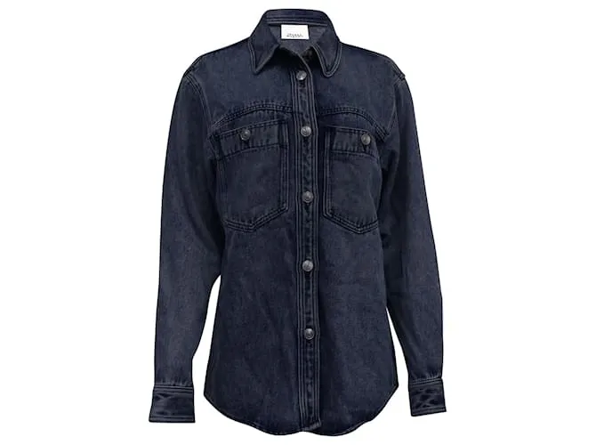 Camicia Talbot Isabel Marant in denim di cotone blu Blu chiaro