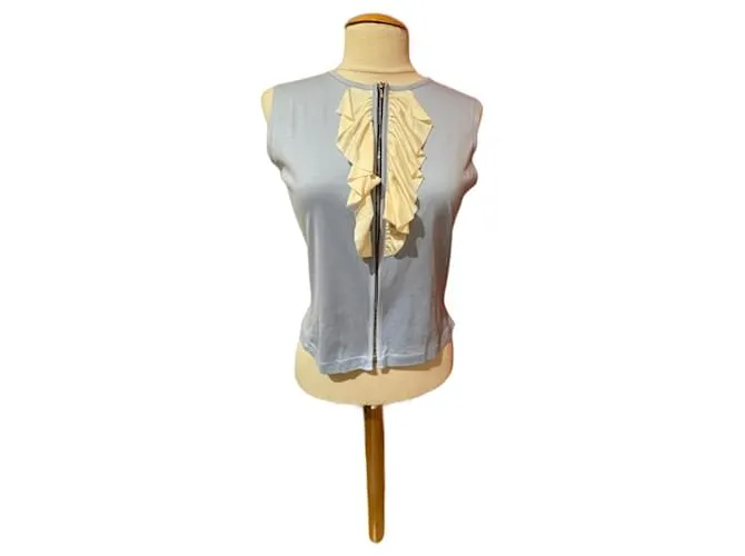 Agnès b. Top Crema Blu chiaro