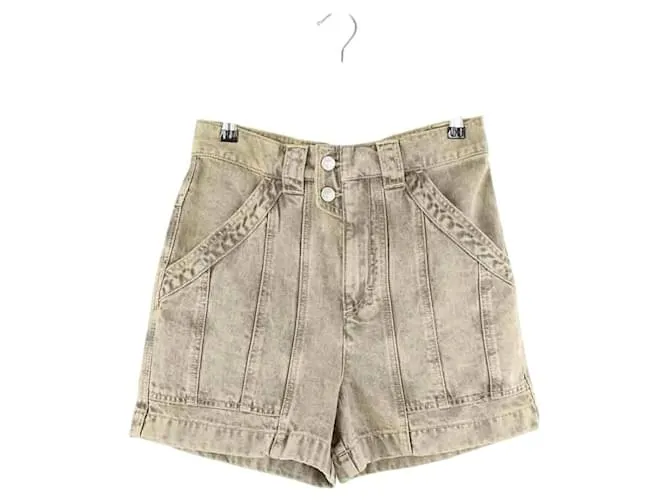 Isabel Marant Etoile Mini pantaloni corti in cotone beige