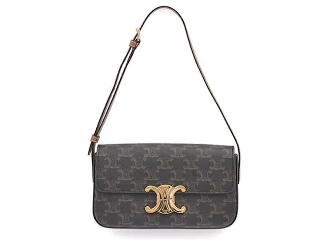 Céline Borsa a Spalla Donna Celine Claude Mini Triomphe Marrone