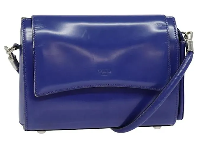Céline Borsa a spalla CELINE in pelle blu argento autentica 126181