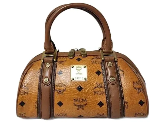 Borsa da bowling MCM Visetos marrone