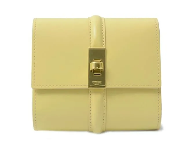 Céline Portafoglio trifold piccolo da donna Celine in giallo