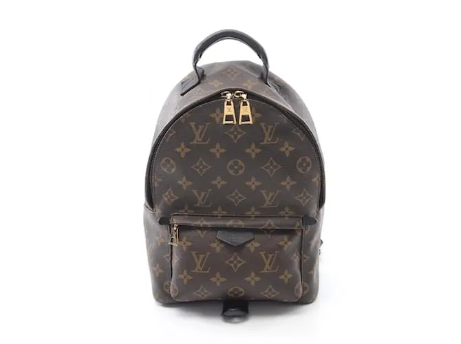 Zaino Monogram Palm Springs PM di Louis Vuitton Marrone Nero Monogramma
